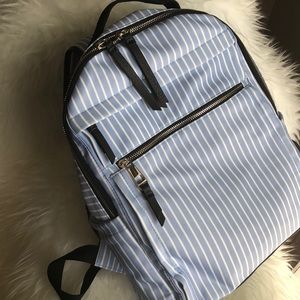 NEW Lt. Blue/White Pinstripe Madden Girl Backpack